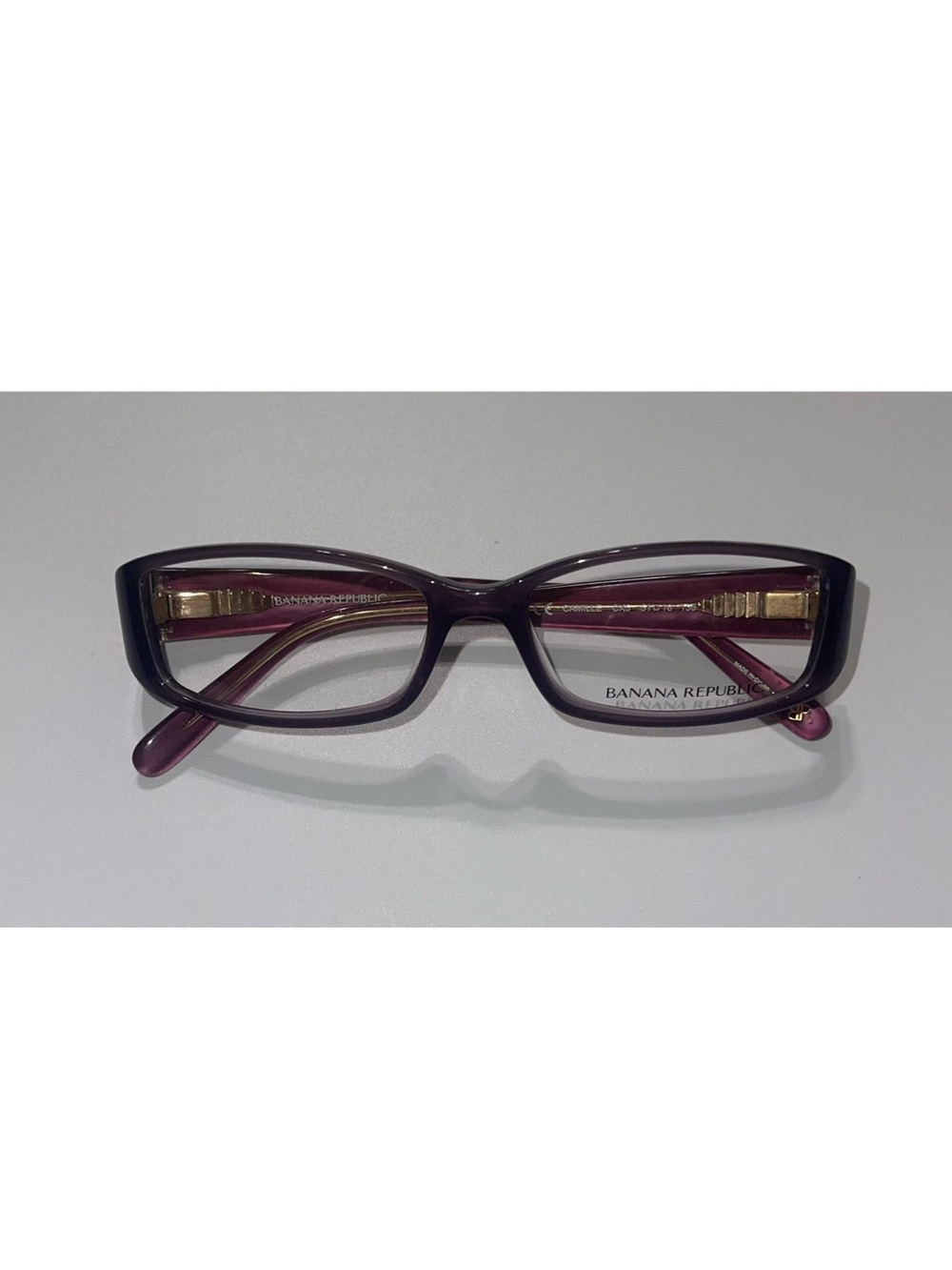 NWOT Banana Republic Women's Rectangular Frame Glasses in Plum Camille CX5